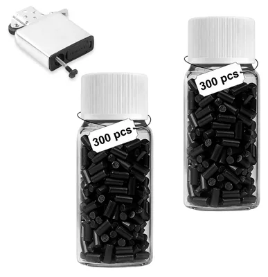 Productafbeelding van 600 stuks vuursteenaanstekers, draagbare opbergfles, 2,2 x 5 mm