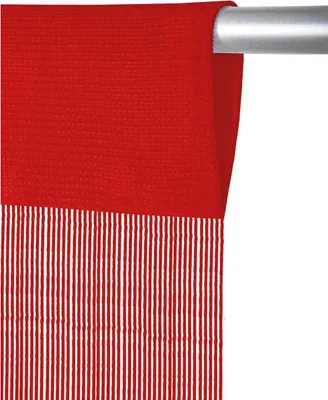 Produktbild von Fadenvorhang Rot 140x250 cm – Polyester Fadengardine mit Stangendurchzug, kürzbar, lichtdurchlässig, als Türvorhang und Raumteiler