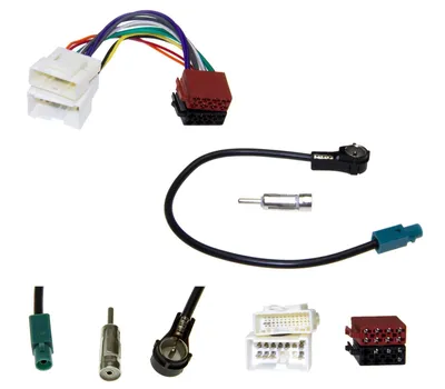 Produktbild von Radio Einbau Adapter Set Antennen Kabel Stecker Buchse DIN ISO für Renault