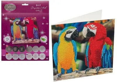 Immagine prodotto di Puzzle a forma di pappagallo con diamanti, 18x18 cm - Pro Kids