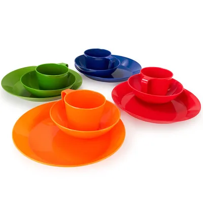 Immagine prodotto di GSI Outdoors Cascadian 4 Personen-Geschirr-Set 12er Set, 751 g, multi; 77400