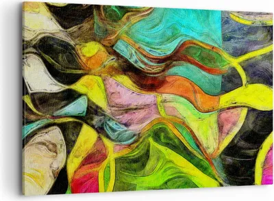 Produktbild von Bild auf Leinwand - Leinwandbild - Abstraktion modern - 120x80cm - Wand Bild - Wanddeko - Leinwanddruck - Bilder - Kunstdruck - Wanddekoration - Leinwand bilder - Wandkunst - AA120x80-3852