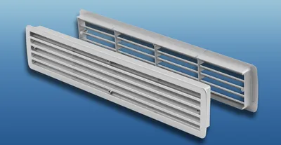 Produktbild von Türlüftungsgitter Modell HL doppelseitig : Aluminiumoptik Farbe: Aluminiumoptik