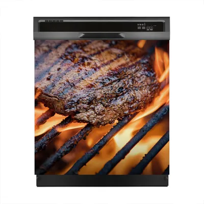 Produktbild von Aufkleber sticker 60x60 cm Dekorative folie Spülmaschine - Steak auf dem Grill