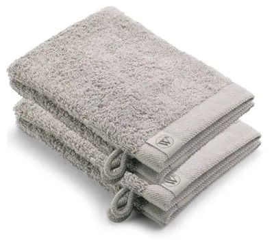 Productafbeelding van Walra Wasmouw van gerecycled katoen, 16x21 cm - 2 stuks, kleur: zand