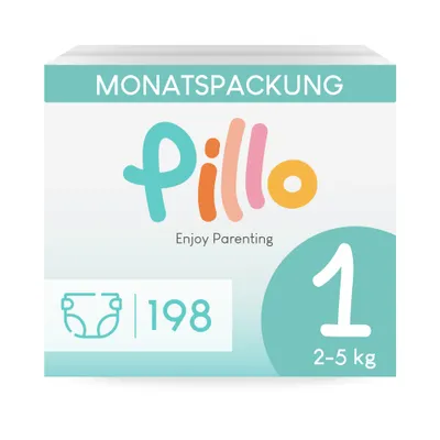Produktbild von Pillo Windeln 198 Stk. Größe 1 (2-5 kg)