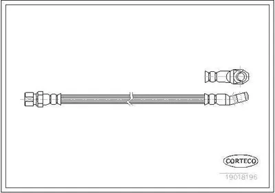 Produktbild von CORTECO 19018196 Bremsschlauch Vorne für FIAT 125 Limousine (125)