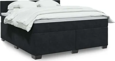 Produktbild von Maison Exclusive - Boxspringbett mit Matratze Schwarz 180x200 cm Samt