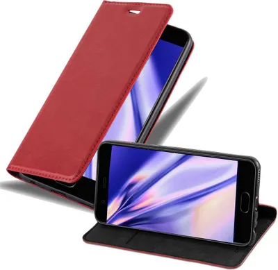 Obrázok produktu pre Cadorabo puzdro pre Huawei P10 Protective Case in Red Puzdro na mobilný telefón s magnetickým zatváraním