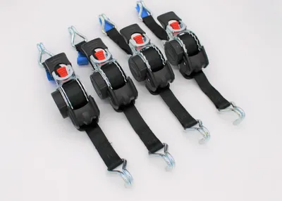 Immagine prodotto di Cinghia di tensionamento automatico/cinghia di fissaggio, LxL: 3,0 m x 25 mm, con ganci a punta, nero, 4 pezzi