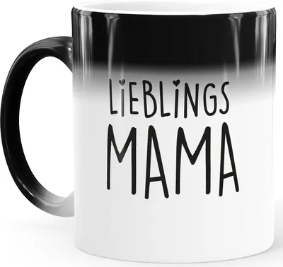 Produktbild von Zaubertasse Kaffee-Tasse Aufdruck Schriftzug Lieblingsmama Herz Geschenk Muttertag SpecialMe® Magic Magic-Tasse