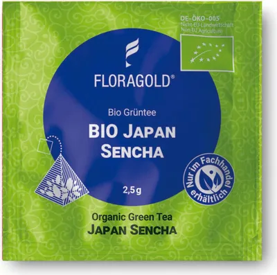 Produktbild von Floragold Grüntee Japan Sencha, 100er Pyramidenbeutel