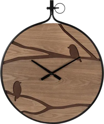Obrázek produktu pro Nástěnné hodiny Clayre & Eef 60x4x72 cm Hnědá černá MDF Ptáci