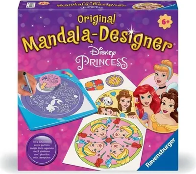 Produktbild von Mandala Designer, Ravensburger Disney Prinzessinnen Mandala Midi, Ab 6 Jahren, Zeichenschablone, Kreativ Set