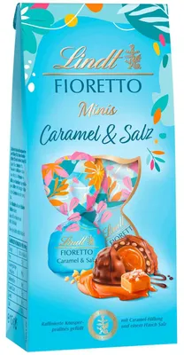 Produktbild von Lindt Fioretto Caramel & Salz Minis 115g, KI-generiertes Bild