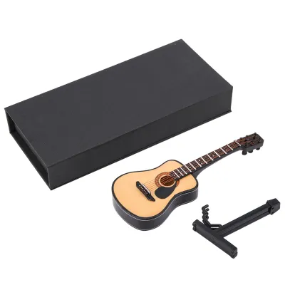 Produktbild von Miniatur Holzgitarrenmodell Display Mini Ornamente Craft Home Decor (16 cm)