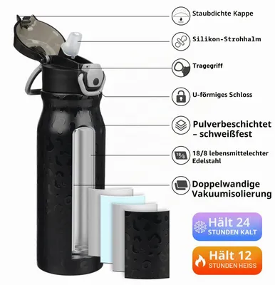 Produktbild von Isolierte Trinkflasche 750 ml Edelstahl doppelwandig BPA-frei auslaufsicher