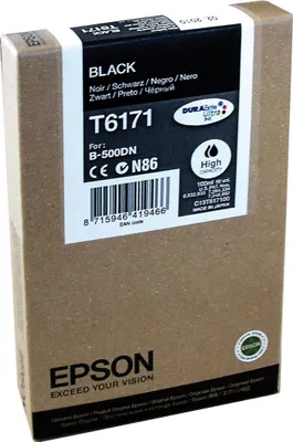 Produktbild von Epson Tintenpatrone HC Black 4k, High (L) Yield, Schwarz, Tinte auf Pigmentbasis, 100 ml, 1 Stück(e), Einzelpackung
