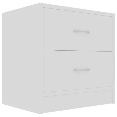 Image de vidaXL Table de nuit blanc 40×30×40 cm panneau de particules