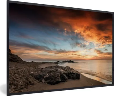 Produktbild von MuchoWow® MuchoWow® Gerahmtes Poster Luft - Meer - Strand 30x20 cm - Poster mit zchwarzem Bilderrahmen - Kunstdruck - Bild-Poster