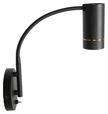 Obrázek produktu pro Nástěnné svítidlo - černá - DownLume - kov - postelová lampa - GU10 - 4857ZW - Steinhauer