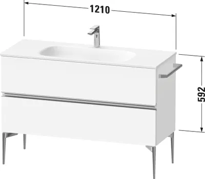 Produktbild von DURAVIT SV46530BD180000 Sivida WTU 1210x592x477mm,f. Bodenst.