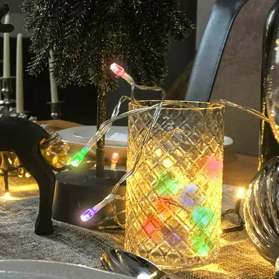 Produktbild von Lichterkette 40 LED bunt Lauflicht Deko Innen Party Beleuchtung Weihnachten