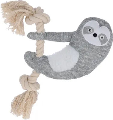 Productafbeelding van Kerbl Speelgoed voor puppy's, luiaardmodel, wit/grijs