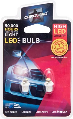 Produktbild von 2x LED-Autolampe B8.5d - 18 Lumen 6000K - 1x SMD 0,25W 12V - Lange Lebensdauer 50.000h - Hellweißes Licht [50969]