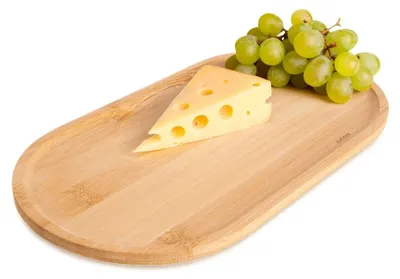 Image de Plateau décoratif ovale en bambou pour apéritifs, 28 x 15 cm