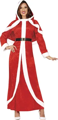 Produktbild von Langes Weihnachtsfrau-Kostüm rot-weiss - L (42-44)