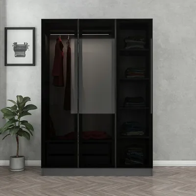 Image de Skye Decor, Kale Anthracite Black - 2272, tringles à vêtements, anthracite, 135 x 210 x 52 cm