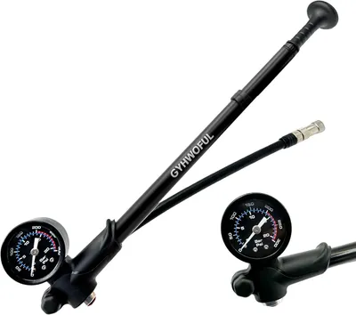 Produktbild von Fahrradpumpe 3-in-1, Hochdruck bis 300 PSI, tragbar, mit Manometer für Fahrradgabel und Hinterradaufhängung