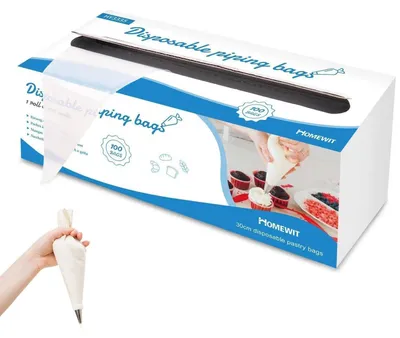 Produktbild von Einweg-Spritzbeutel 100 Stück 31 cm verdickt transparent zum Dekorieren von Kuchen und Gebäck