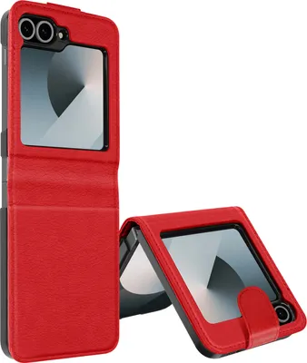 Produktbild von Avizar, Kunstlederetui mit Standfunktion Galaxy Z Flip6, Rot
