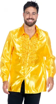 Produktbild von Carlos Rüschenhemd Satin für Herren gelb