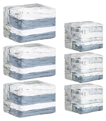 Produktbild von Solidchoice – Set mit 6 wiederverwendbaren Vakuum-Aufbewahrungsbeuteln für Kleidung und Decken