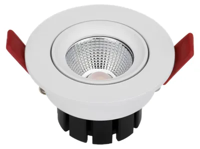 Produktbild von LED Einbaustrahler 8W 24V DC, 2700K Warmweiß, CRI 95, 60° Reflektor, dimmbar, Lochmaß Ø68 mm