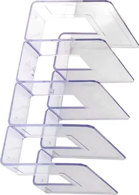 Produktbild von Handtasche Organizer Haushalt Transparent Tasche Lagerung Rack Bett Zimmer PC Mini Geldbörse Regal 4 Abschnitt