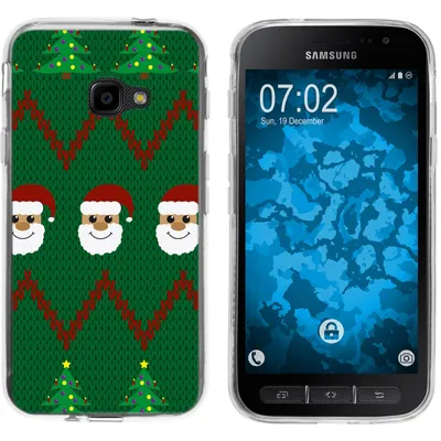 Produktbild von PhoneNatic Case kompatibel mit Samsung Galaxy Xcover 4 / 4s Silikon-Hülle X Mas Weihnachten X-Mas Sweater M7