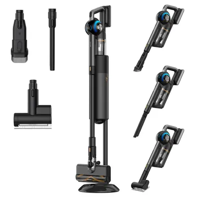 Obrázek produktu pro Akumulátorový vysavač JIGOO V700 s automatickou sací stanicí, 215AW, sáček 2,5 l, LED světlo, HEPA filtr, 3 režimy, na koberce a zvířecí chlupy