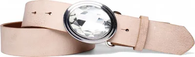 Produktbild von Ledergürtel Damen 4 cm, Strass-Schnalle groß, FRONHOFER Best&Timeless Natur