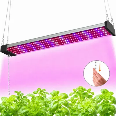 Produktbild von LED Pflanzenlampe Vollspektrum Zimmerpflanzen Gewächshaus Wachstumslampe Grow Lampe mit Kettenschalter, 192LEDs 50cm