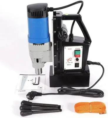 Produktbild von Magnetbohrmaschine - Tragbare Industriebormaschine - Bohrständer - 1680 W - Magnetkraft 13.800 N - Tiefblau