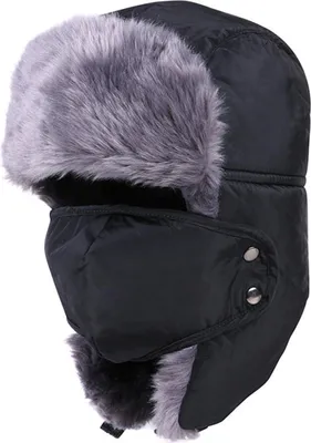 Produktbild von Wintermütze für Herren mit Ohrenklappen, warm, russische Gesichtsmaske, Skimütze, Outdoor-Fliegermütze, Trappermütze