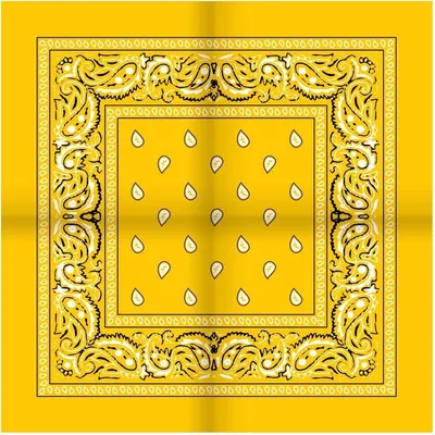 Obrázok produktu pre CHPN - Šatka - Farmiarska šatka - Šál - Vzor paisley - 54/54 cm - Žltá - Vreckovka - Karneval - Doplnok