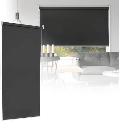 Immagine prodotto di Jopassy tenda verticale 140 x 240 cm tenda da sole per balcone, tenda verticale resistente ai raggi UV, protezione dal vento e schermo per la privacy, in metallo e poliestere, antracite