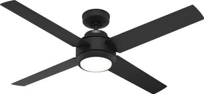 Zdjęcie produktu dla Energooszczędny wentylator sufitowy z oświetleniem LED i pilotem zdalnego sterowania Greta Black 132 cm