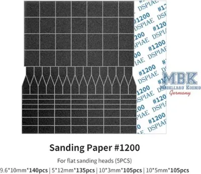 Immagine prodotto di DSPIAE DSP-SP-ES12 Carta abrasiva per testa levigatrice reciproca piatta #1200