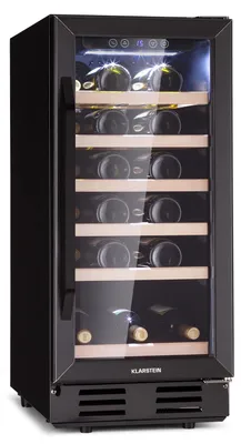 Obrázok produktu pre Klarstein vinotéka, slim, 1 zóna, sklenené dvere, UV ochrana, 5-18 °C, 31 fliaš